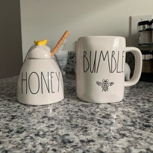 Rae Dunn BUMBLE Mug and HONEY Pot Set